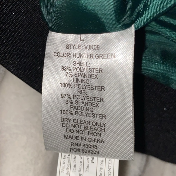 NWT CI SONO VINTAGE VELVET HUNTER GREEN BOMBER JACKET •S/LARGE •HANDMADE•❤️this🌲 - Picture 10 of 12